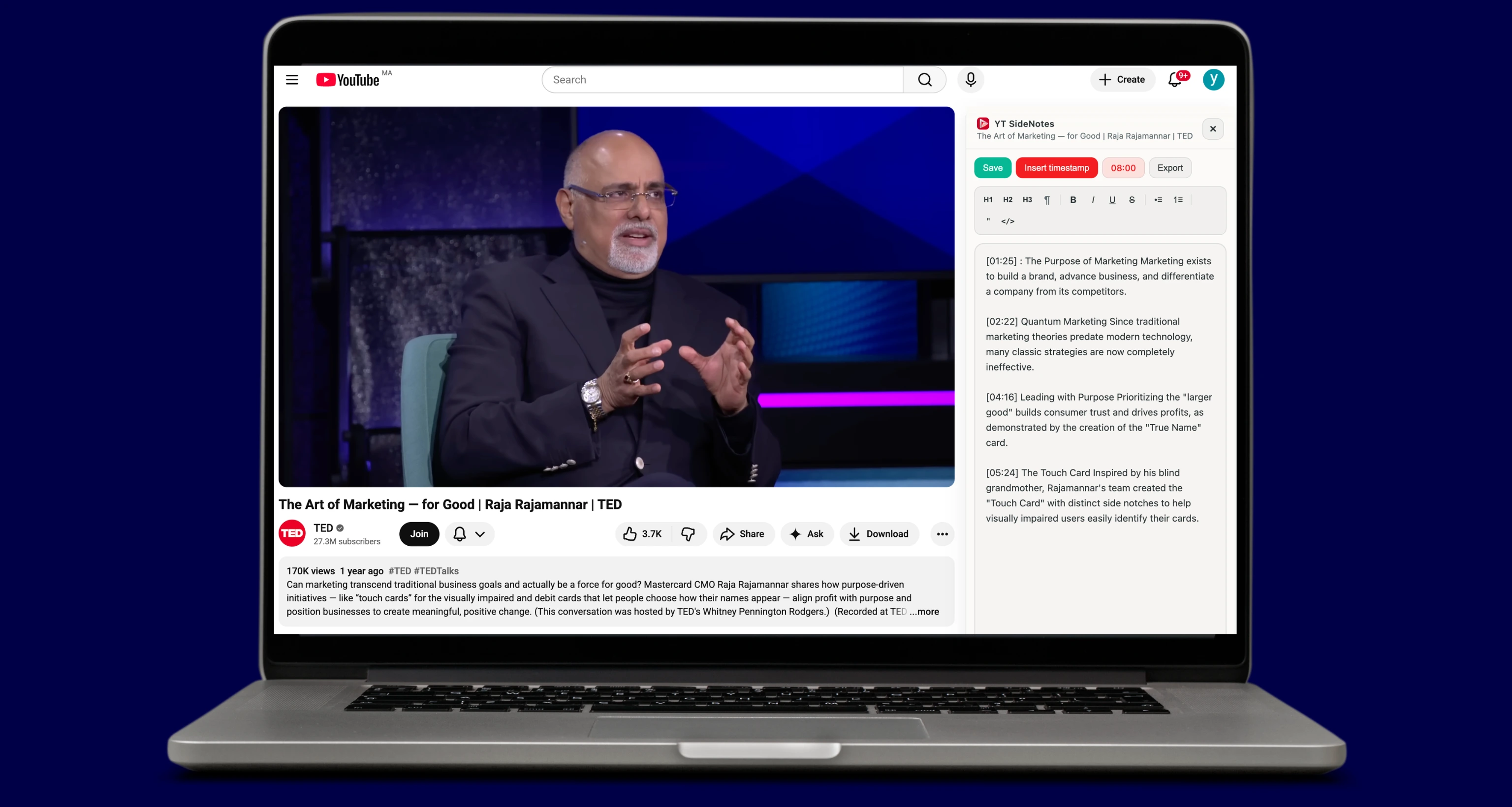 YT SideNotes - Smarter YouTube Notes