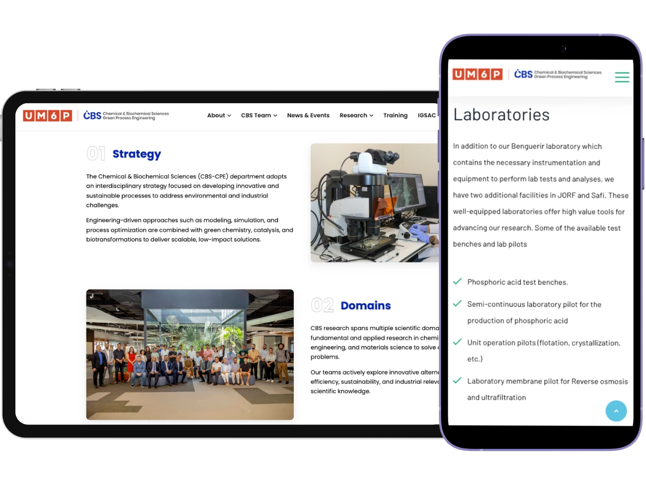 Chemical & Biochemical Sciences - tablet view