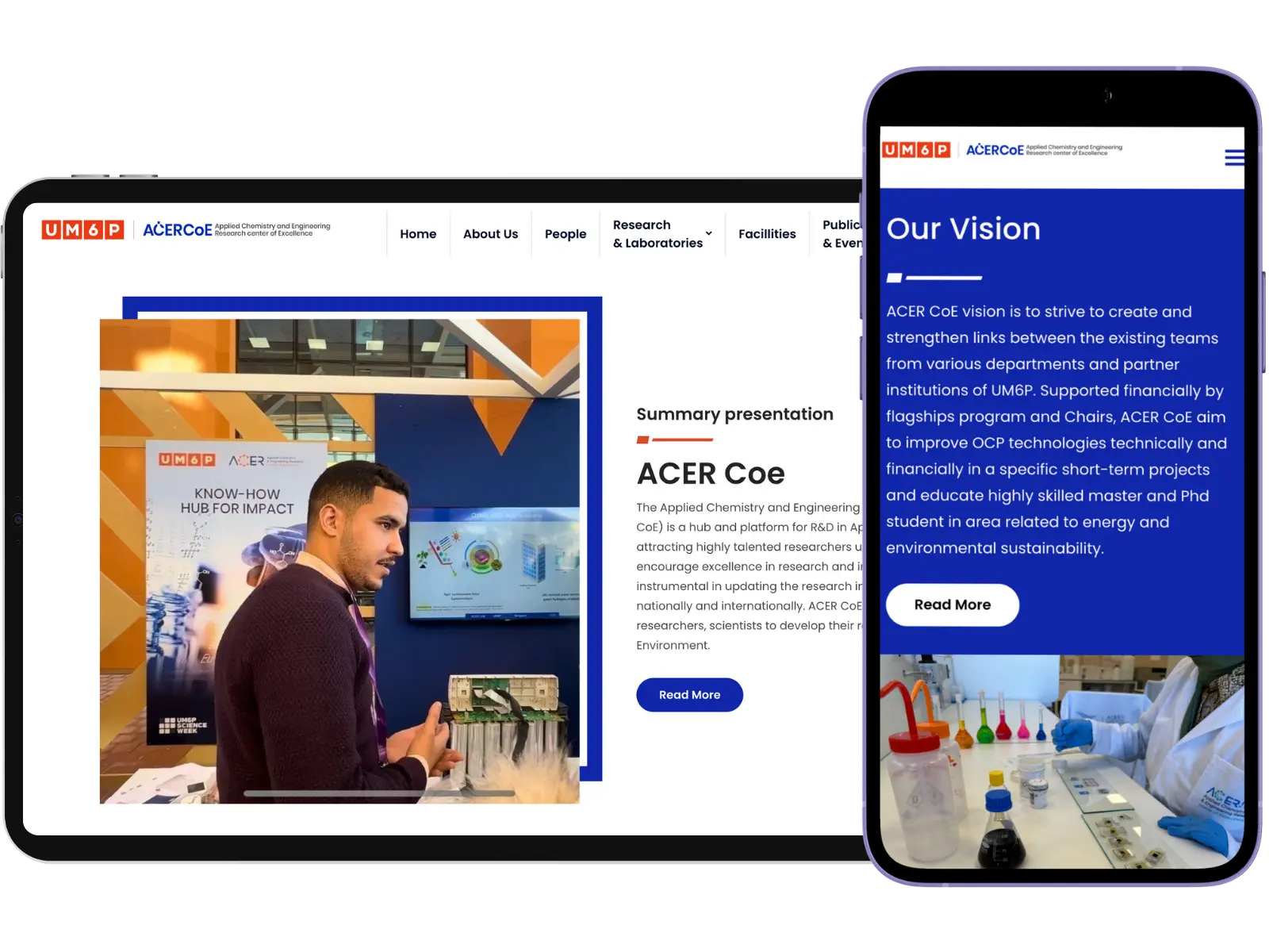 ACER Center of Excellence - tablet view