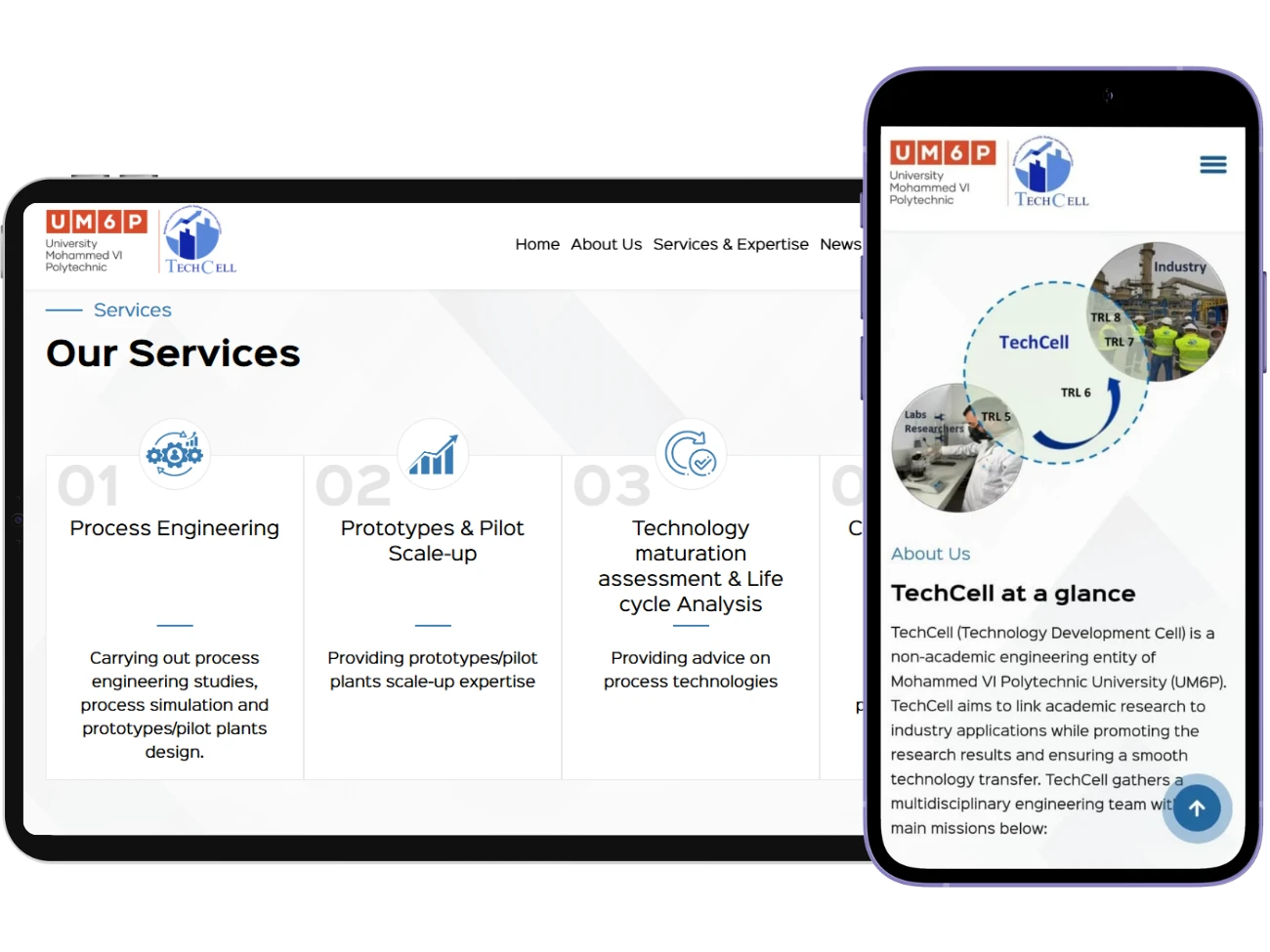 Technology Development Cell - tablet view