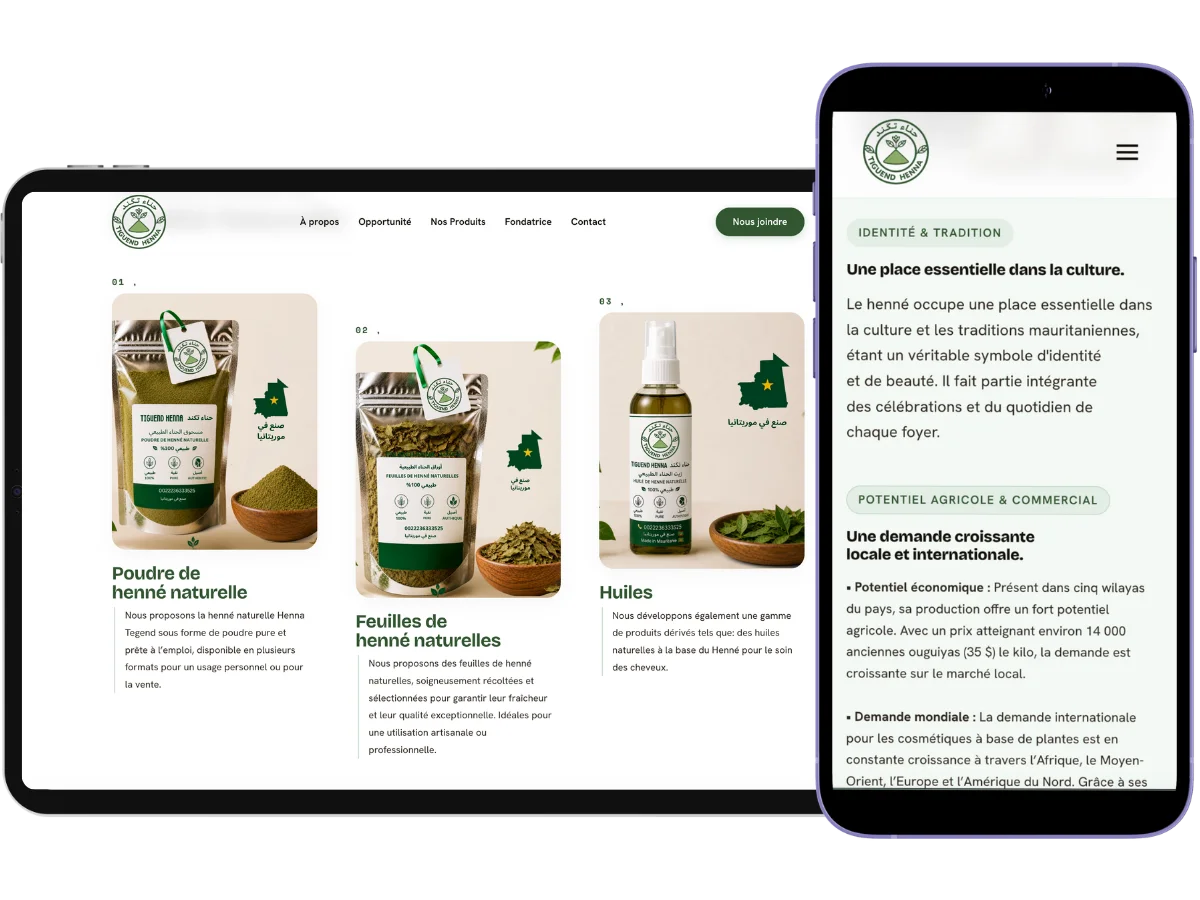 Henna Tiguend - tablet view