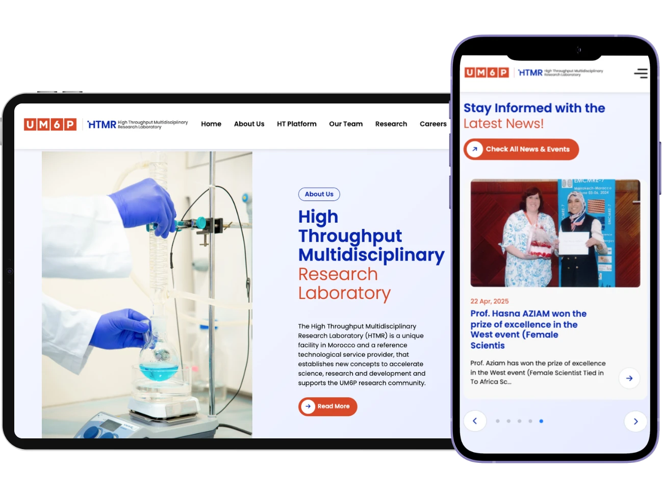 High Throughput Multidisciplinary Research Lab - tablet view