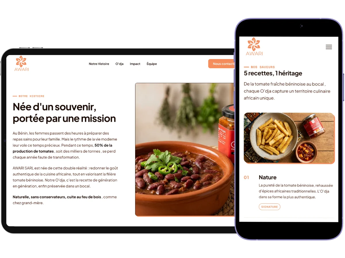 Awari - tablet view