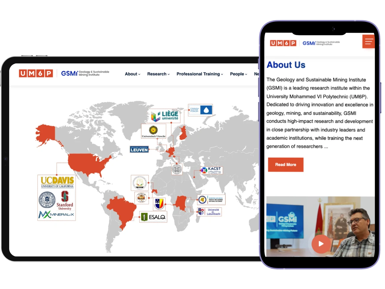 Geology and Sustainable Mining Institute - tablet view